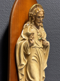 Heiligenbeeld  Heilig Hart van Jezus – hout en gips, ca. 1950