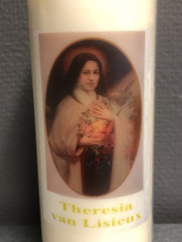 Noveenkaars Theresia van Lisieux, brandt 9 dagen en nachten. 100% Plantaardige olie.