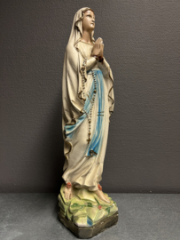 Heiligenbeeld Maria Onze lieve vrouw van van Lourdes, gips, ca. 1920, 41 cm (5)