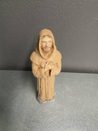 Heiligenbeeld  Franciscus van Assisi, in pij, resin, 21.5cm. (10)