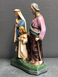 Heiligenbeeld heilige Familie, gips, 19 x 13 cm (4)