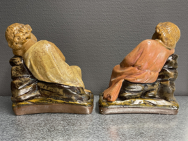 Jezus en Johannes, gips 2 stuks, 22 cm (1)
