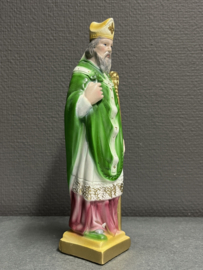 Heiligenbeeld Patricius (Patrick van Downpatrick), 22 cm hoog, Gips, (5)