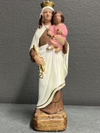 Heiligenbeeld Maria van Karmel gips, 19cm (5)