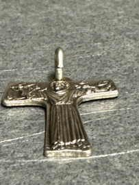 Tau kruis (Franciscus), zilver 3x2 cm