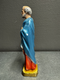 Heiligenbeeld Petrus 20 cm hoog Gips.  (3)