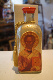Sint Nicolaas fles "Manna" Bari,  Italië 20 cm hoog (5)