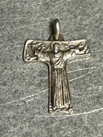 Tau kruis (Franciscus), zilver 3x2 cm