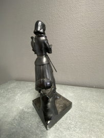 Beeld Heilige Jeanne D`Arc, resin, 21 cm hoog (5)