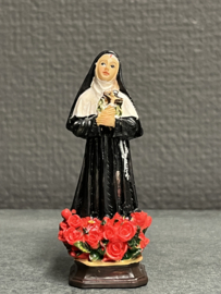 Heiligenbeeld Rita in de rozen (vuistbeeldje), 8 cm, resin (5)