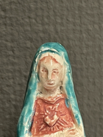 Heiligenbeeld Maria met kind (vuistbeeldje), gips, 10 cm (3)
