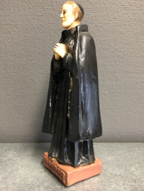 Heiligenbeeld Isidoor de Loor, Broeder Isidoor, 23 cm. Gips (3)