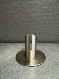 Kaarsenstandaard nikkel, doorsnee 3.5 cm
