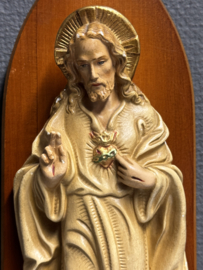 Heiligenbeeld  Heilig Hart van Jezus – hout en gips, ca. 1950
