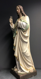 Heiligenbeeld JezusHeilig Hart, 1930 Gerard Linssen Venlo, 83 cm hoog (3)