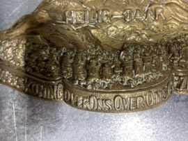 Heilig jaar 1933 - 1934 koperen plaquette 17 x 22 cm (7)