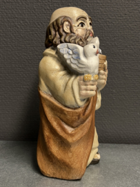 Heiligenbeeld Noach, Franse steen 23 cm hoog (4)