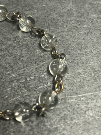 Rozenkrans Tientje, handje van Fatima. Glaskralen, ook te dragen als armband (m)