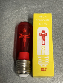 Devotie lampje (E27), godslamp kruis lampje, dikke fitting (excl. lampvoetje)