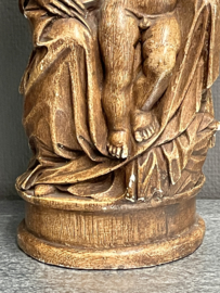 Heiligenbeeld Maria met kind, tronende Maria, gips, 40 cm (9)