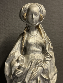 Heiligenbeeld Maria Magdalena met zalfpot, 57 cm, gips, 1930  (10)