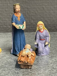 Kerstgroep, 9 delen, handjes Maria kapot, 6 cm (9)