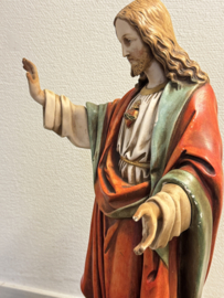 Heiligenbeeld Heilig Hart van Jezus – Gebroeders van Paridon, Gips, 66 cm