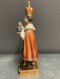 Heiligenbeeld kindje Jezus van Praag, 16 cm, resin, (2)