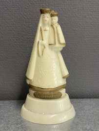 Heiligenbeeld Maria O.L.V van Scherpenheuvel, antiek, glow in the dark kunststof, 18 cm (7)