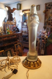 Heiligenbeeld Maria (Leerdam Madonna), 37 cm , incl. lampvoetje (koper) Stef Uiterwaal (20)