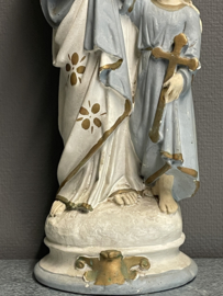Heiligenbeeld Jozef met kind Jezus, 45 cm, gips, (10)