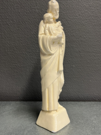 Heilige Jozef met kind, gips gelakt, 22 cm (1)