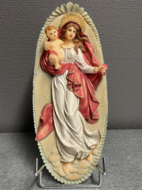 Maria met kind, plaquette, resin, 24 cm (8)