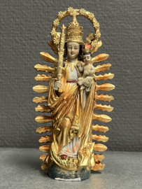 Heiligenbeeld Maria OLV onbevlekte ontvangenis stralen 14 cm, resin (2)