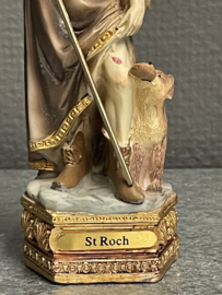 Heiligenbeeld Rochus van Montpellier, 15 cm, resin (7)