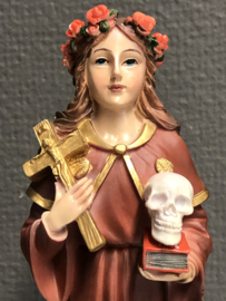 Heiligenbeeld Rosalia van Palermo, resin, 21 cm (8)