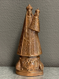 Heiligenbeeld Maria O.L.V van Scherpenheuvel, koper, 17 cm (7)