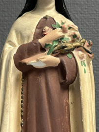 Heiligenbeeld Theresia van Lisieux, 32 cm, gips, 1930, beschadigt (4)