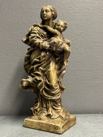 Heiligenbeeld Maria met kind, 31 cm, gips, 1950 (5)