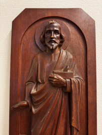 Houten reliëf St. Jozef – Beschermer – ca. 20e eeuw