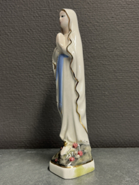 Heiligenbeeld Maria O.L.V Lourdes, porselein, 21cm (2)