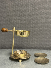Wierookbrander in hoogte verstelbaar, 11.5 cm hoog, messing (5)