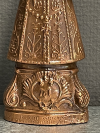 Heiligenbeeld Maria O.L.V van Scherpenheuvel, koper, 17 cm (7)