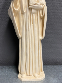 Beeld Heilige Benedictus van Nurcia, 24 cm steen (3)