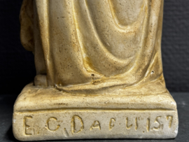 Christus de Goede Herder – gipsen communiebeeld, ca. 1950