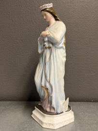 Heiligenbeeld Maria op maan, biscuitporselein, 28 cm hoog, ca. 1900 (2)