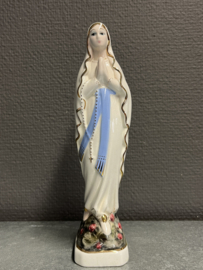 Heiligenbeeld Maria O.L.V Lourdes, porselein, 21cm (2)