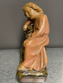 Jezus en Johannes, gips 2 stuks, 22 cm (1)