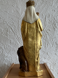 Maria O.L.V. van Vlaanderen, gips met bladgoud