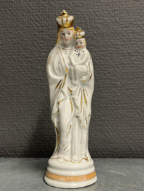 Heiligenbeeld Maria met kind, porselein, 16 cm, 1880, (4)
